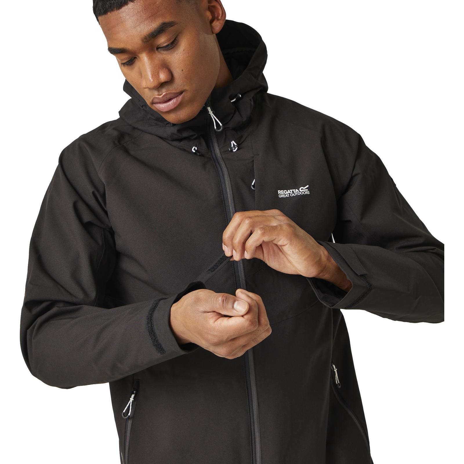Regatta Mens Britedale Waterproof Walking Rain Jacket Coat - Blue Wing Navy - Picture 10 of 12