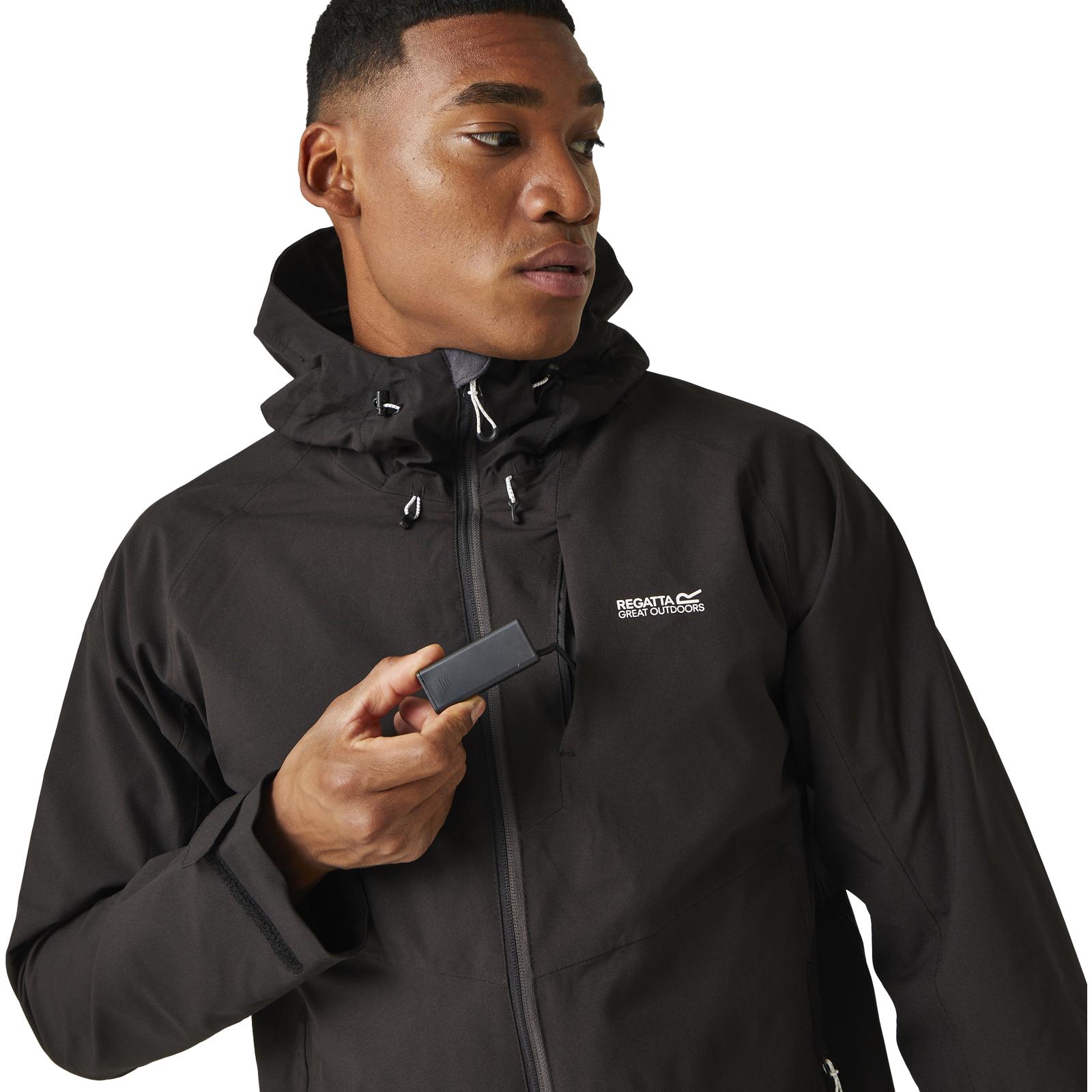Regatta Mens Britedale Waterproof Walking Rain Jacket Coat - Blue Wing Navy - Picture 11 of 12