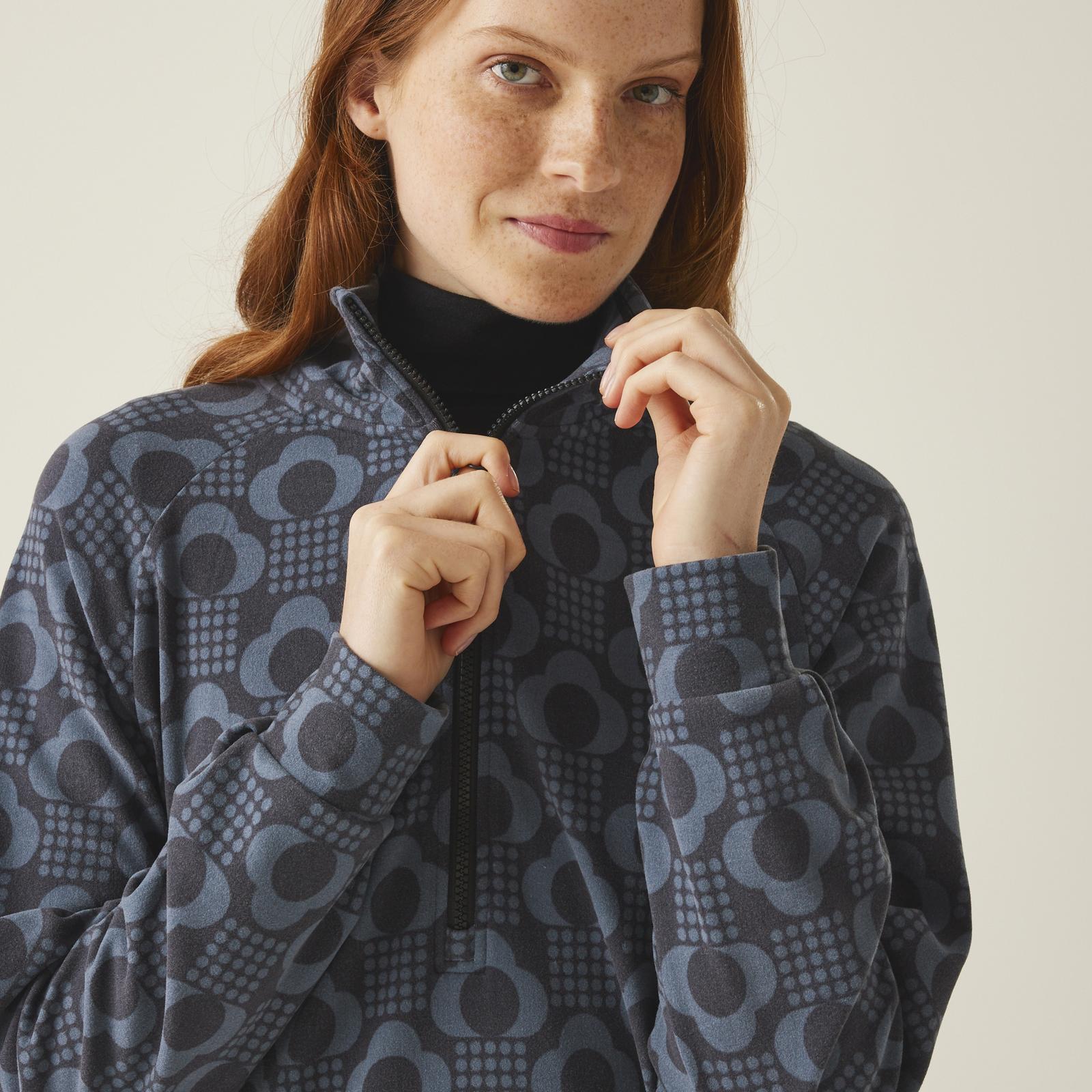 Regatta Womens Orla Kiely Half Zip Pullover Warm Winter Fleece Jumper - Picture 11 of 13