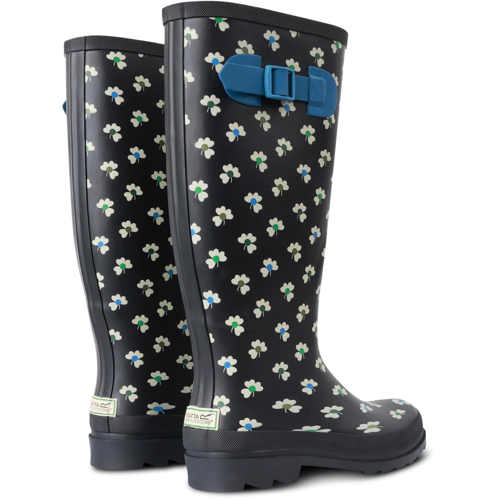 Regatta Womens Orla Kiely Hi Patterned Adjustable Wellington Boots Wellies - Picture 9 of 31