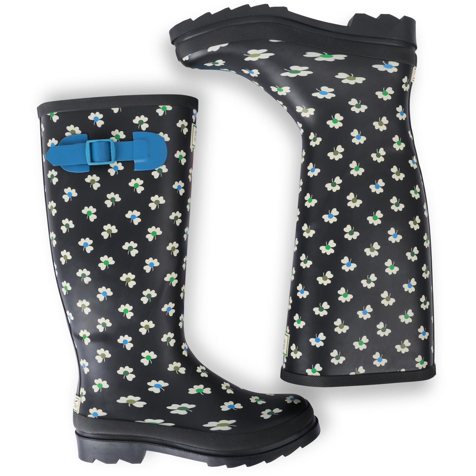 Regatta Womens Orla Kiely Hi Patterned Adjustable Wellington Boots Wellies - Picture 10 of 31