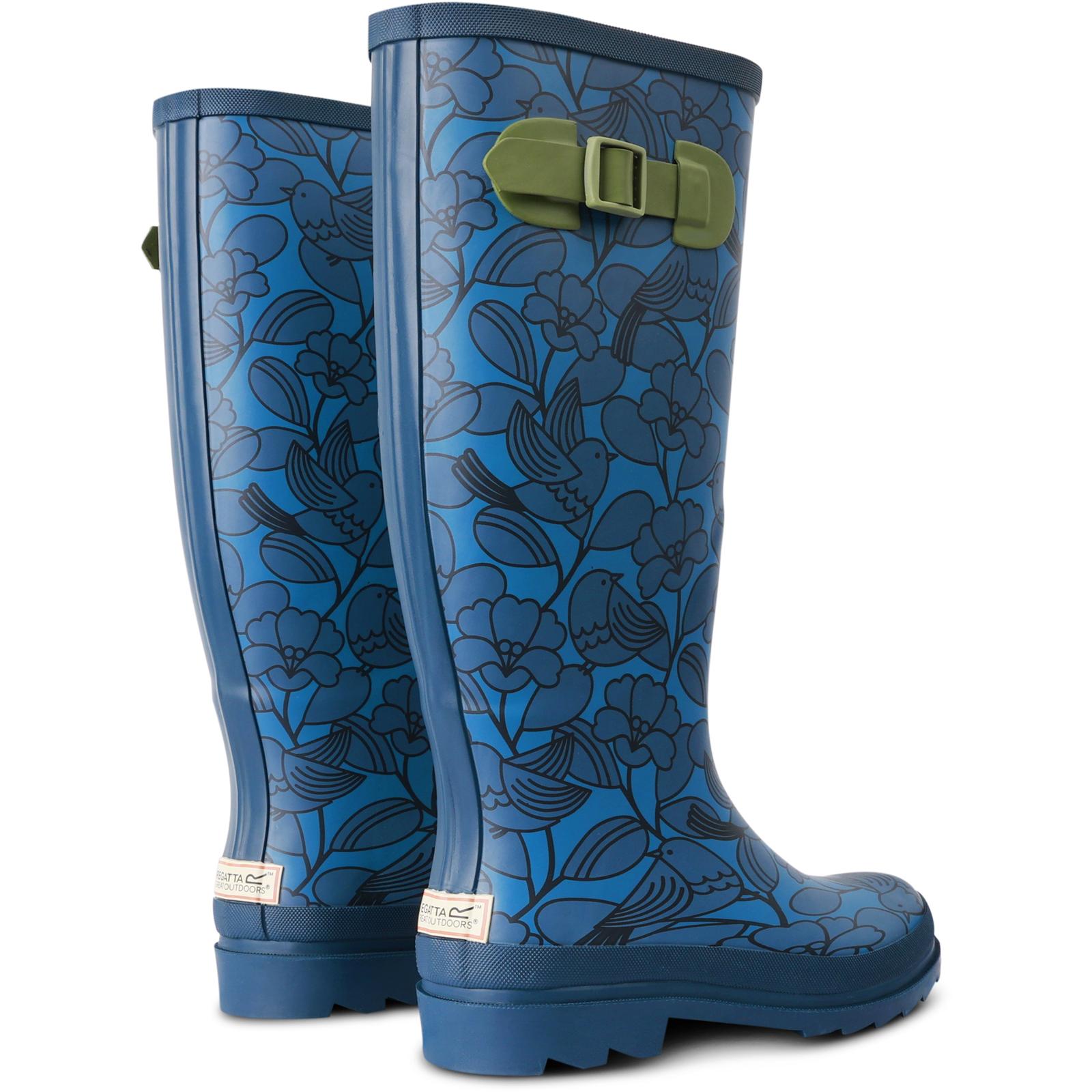 Regatta Womens Orla Kiely Hi Patterned Adjustable Wellington Boots Wellies - Picture 3 of 31