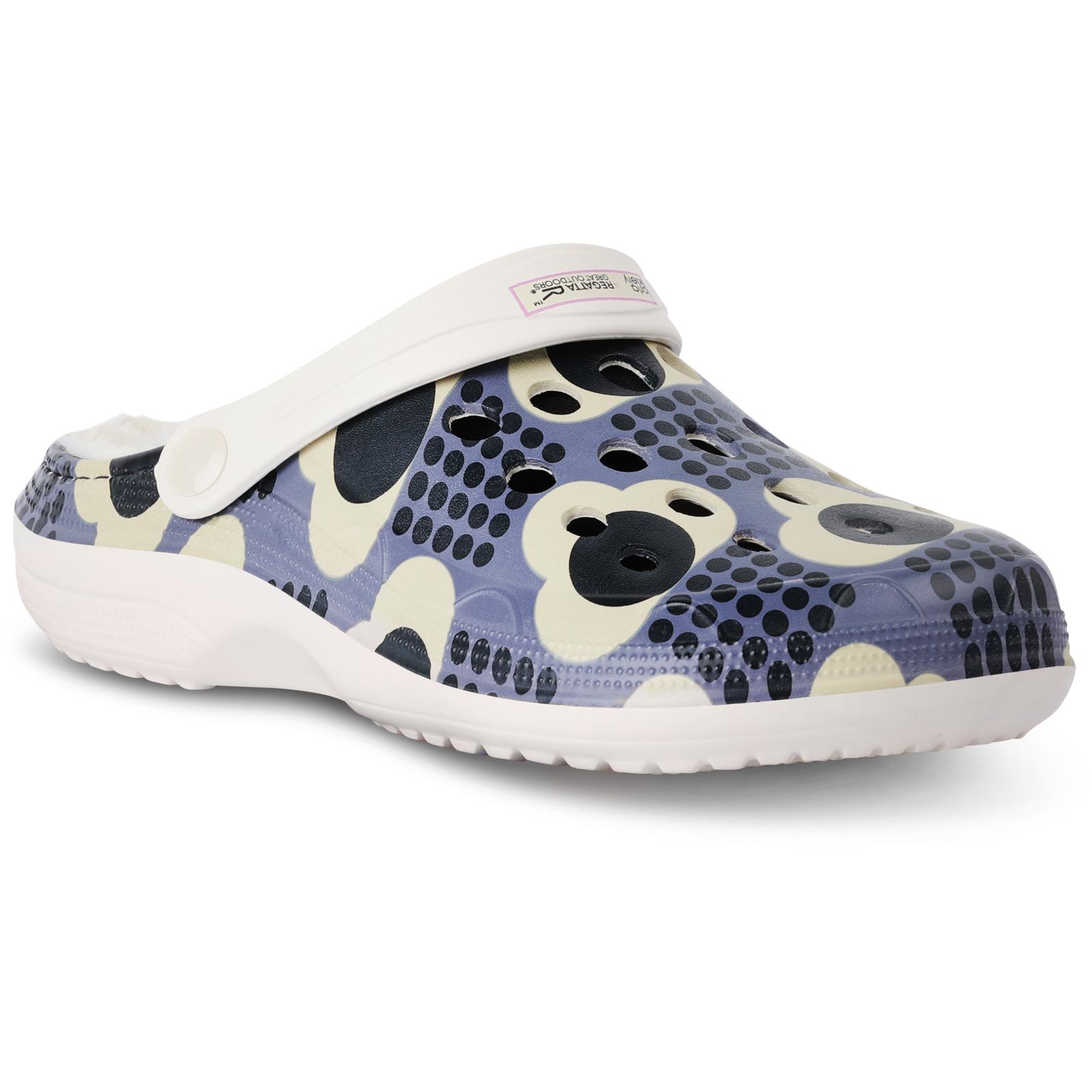 Regatta Womens Orla Kiely Fleece Lined Warm Winter Cosy Slip On Clogs - Picture 11 of 13