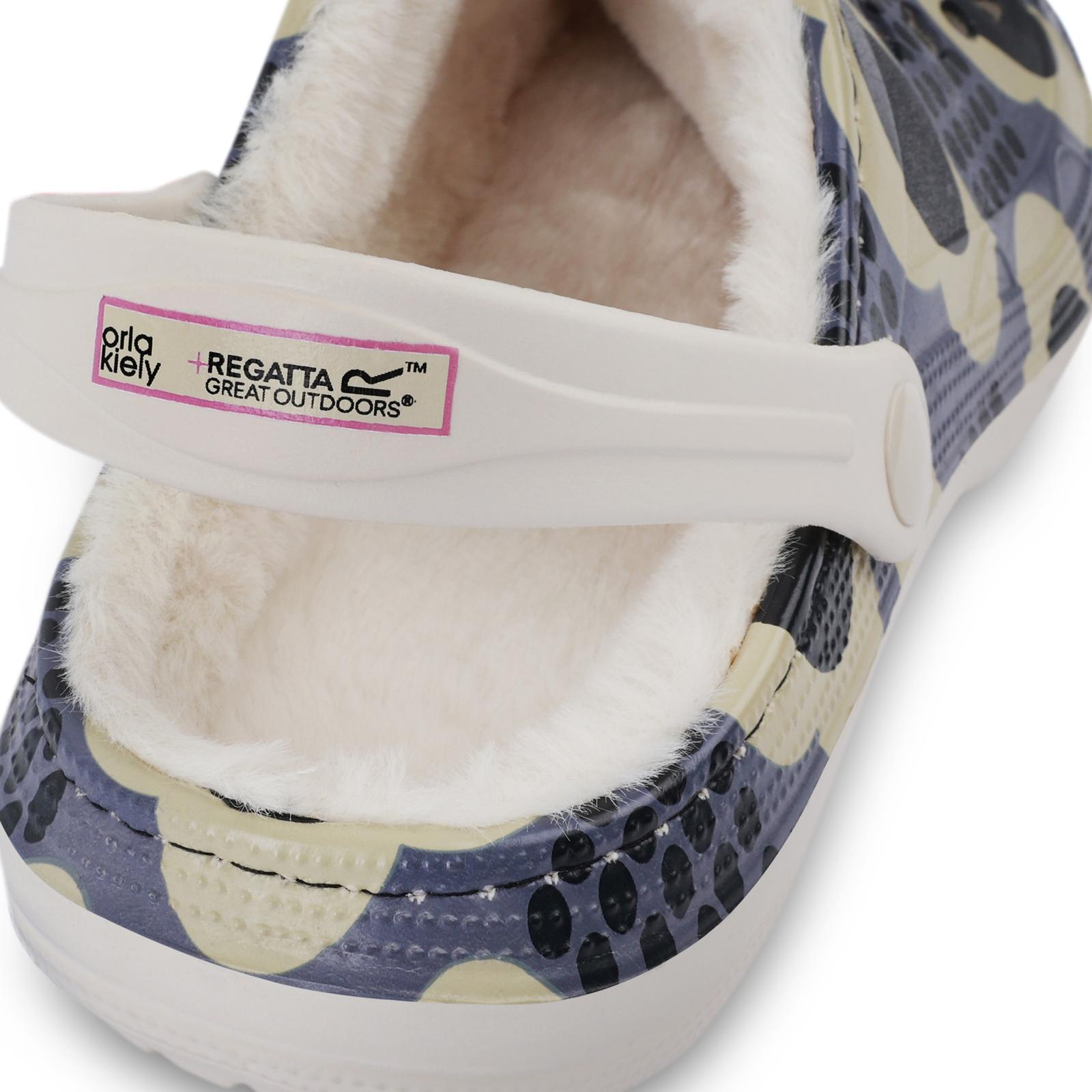 Regatta Womens Orla Kiely Fleece Lined Warm Winter Cosy Slip On Clogs - Picture 13 of 13