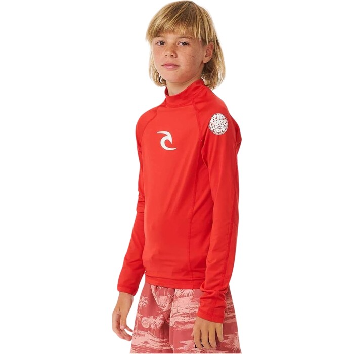 Rip Curl Kids Brand Wave Long Sleeve Surf Surfing UV Protect Rash Guard Vest - Picture 10 of 14