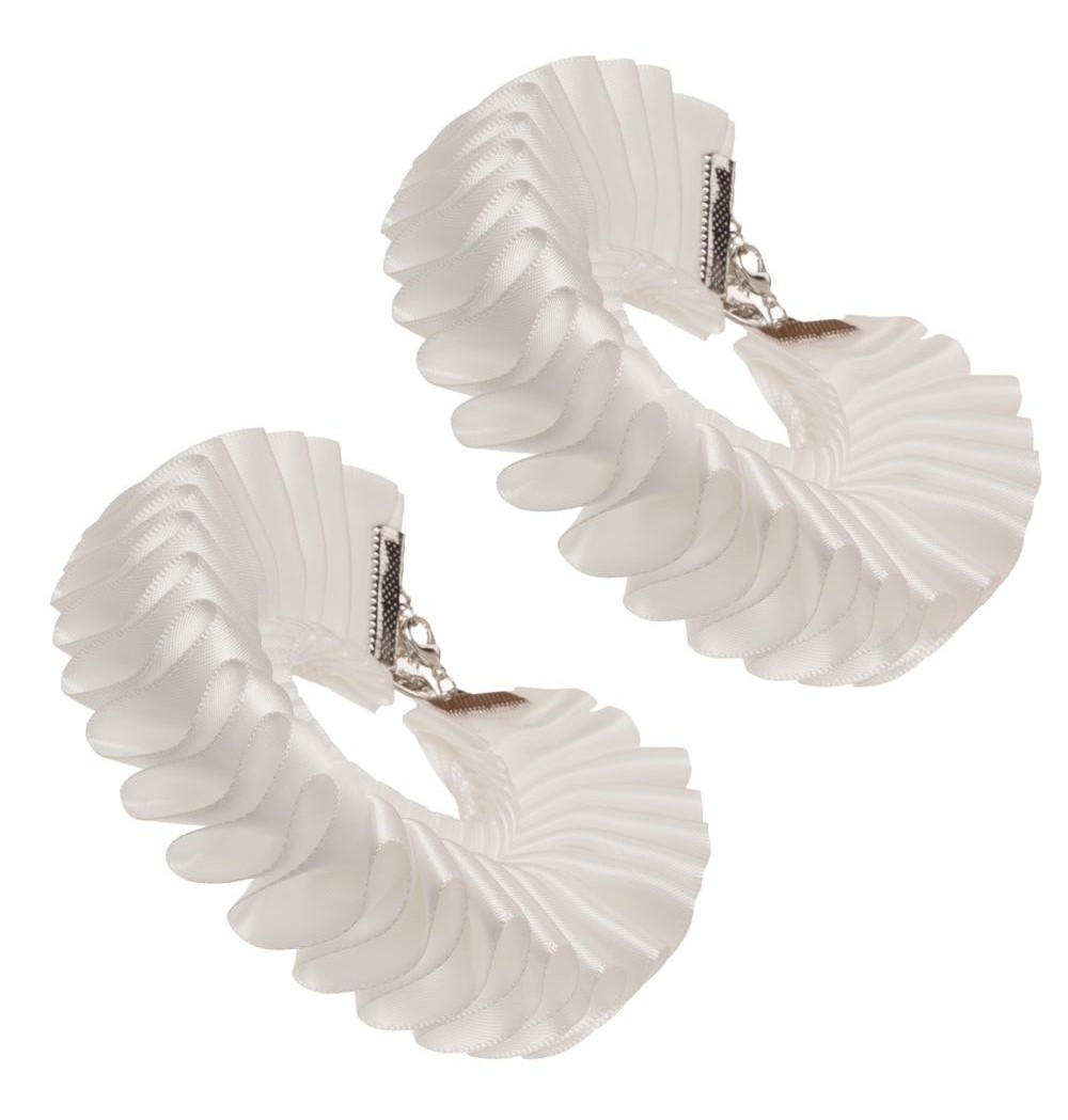 DC Comics White Harley Quinn Cosplay Collar Pleated Ruffles Choker Costume Acces