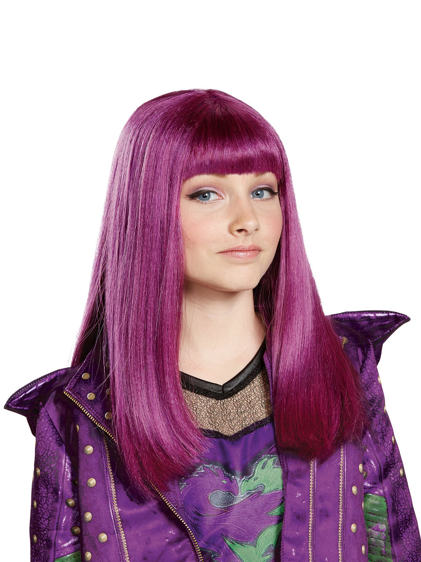 Details about Licensed Disney Descendants 2 Mal Isle Child Wig Halloween Costume Accessory