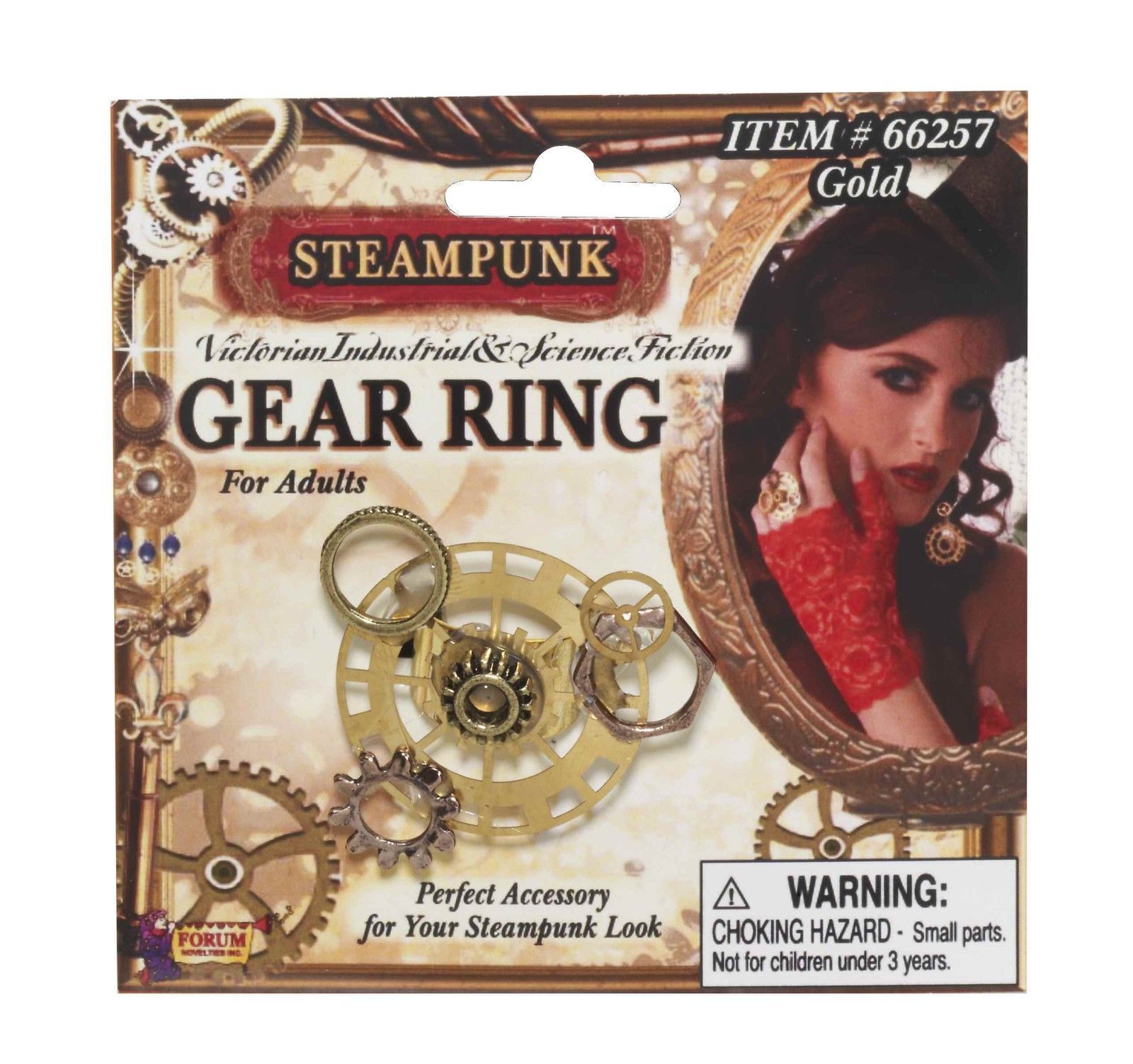 Steampunk Ring Copper Patina Ring 24KT Gold Leaf Patinated Copper And Black Ceramic Band Gears And Mechanical Parts