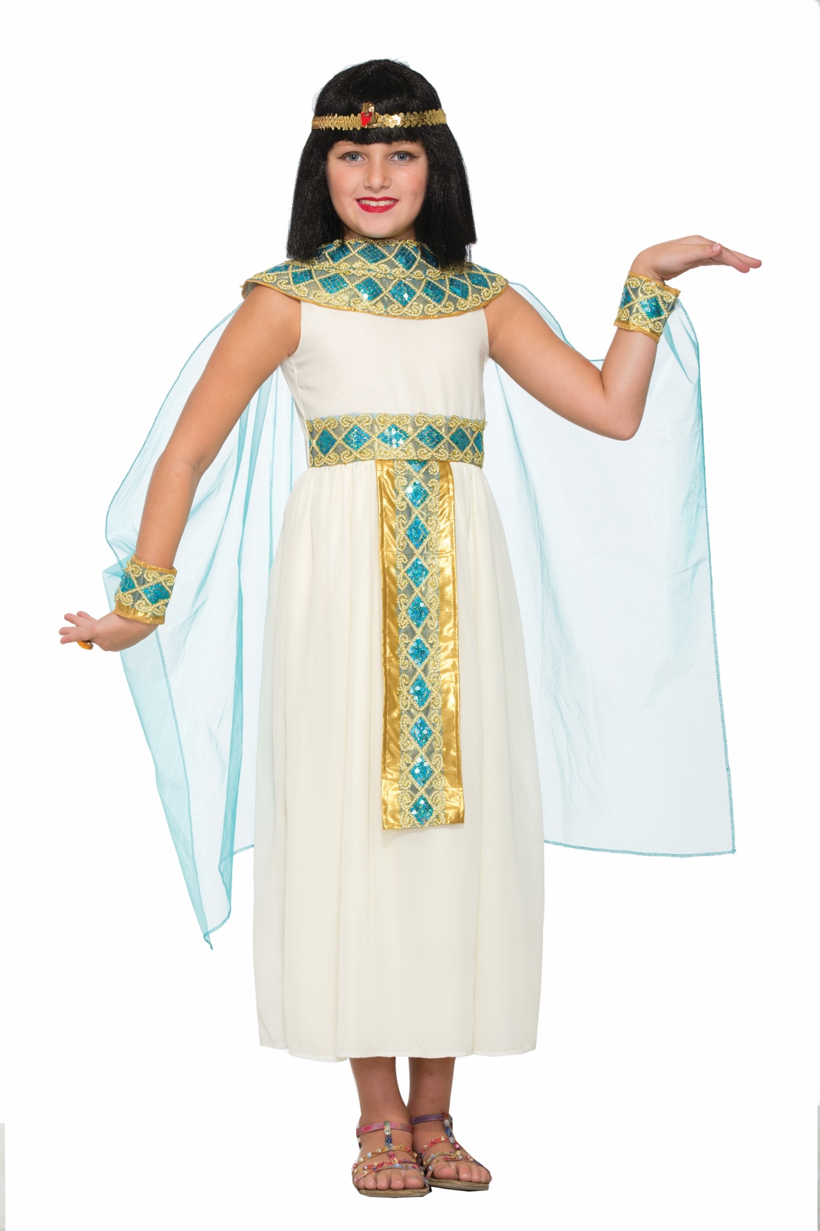 Small Egyptian Princess Dress Up Costume 4-6