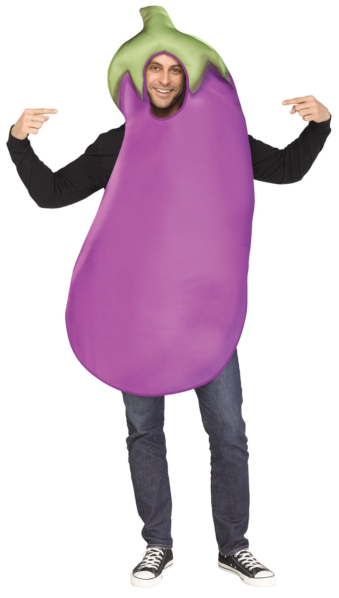 LOL Eggplant Emoji Funny Foodie Purple Vegetable Tunic Adult Costume Unisex