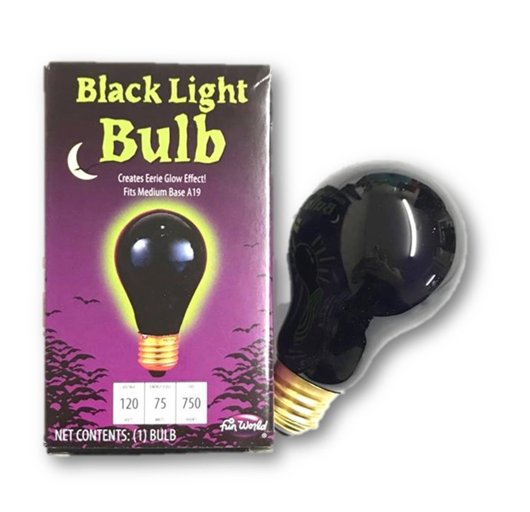 VEI Black Light Bulb Halloween Party Lighting 75W Eerie Glow Effect Blacklite