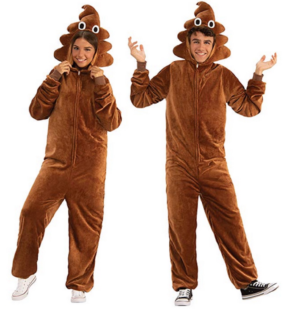 ComfyWear Hooded Poop Emoji Jumpsuit Pajama Costume Adult One Piece SMXL eBay