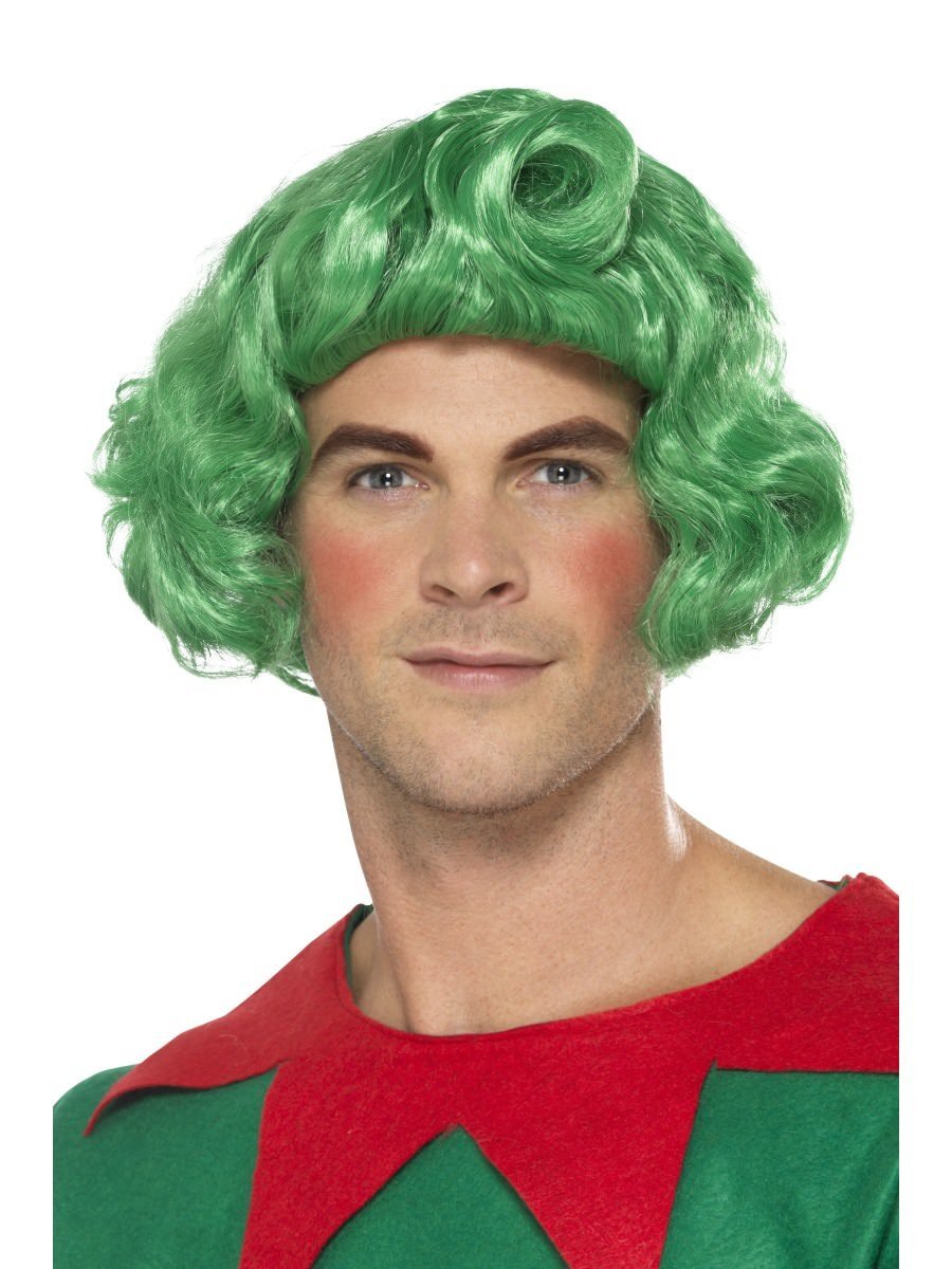 Elf Wig Green Oompa Loompa Willy Wonka Fancy Dress Halloween Costume Accessory