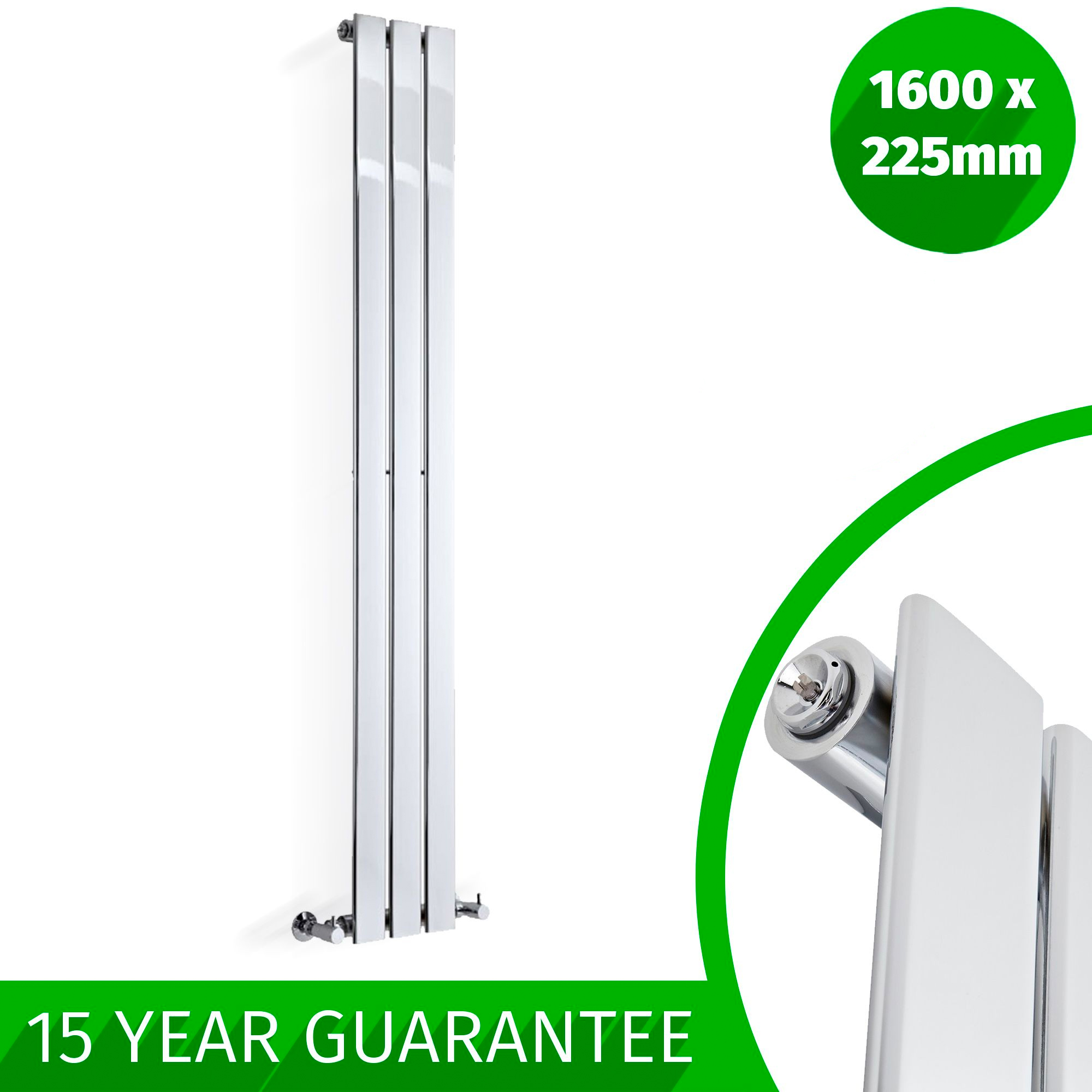 DESIGNER RADIATORS Vertical Horizontal Flat Panel Tall Upright Column ...