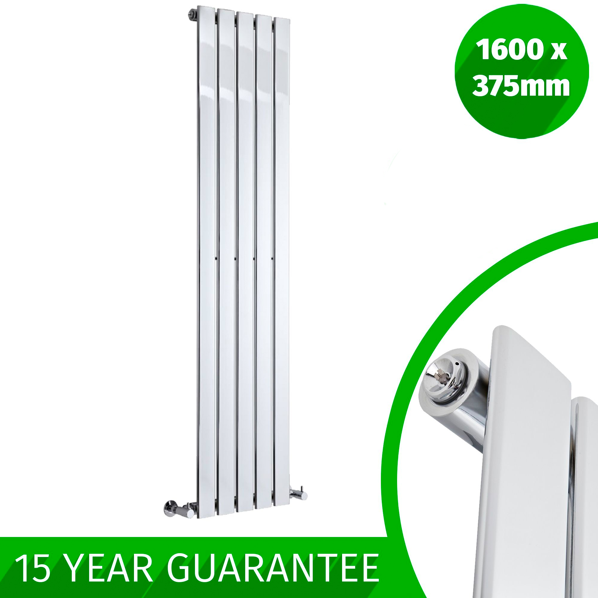 DESIGNER RADIATORS Vertical Horizontal Flat Panel Tall Upright Column ...