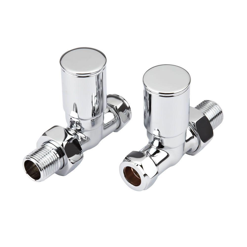 Angled & Straight Designer Radiator Towel Rail Valves Thermostatic 15mm