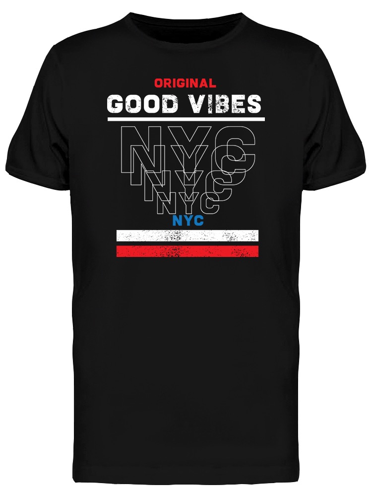 NW MEN/'S PRINTED ONLY GOODVIBES GRAPHIC DESIGN COTTON T-SHIRT ALL SIZE