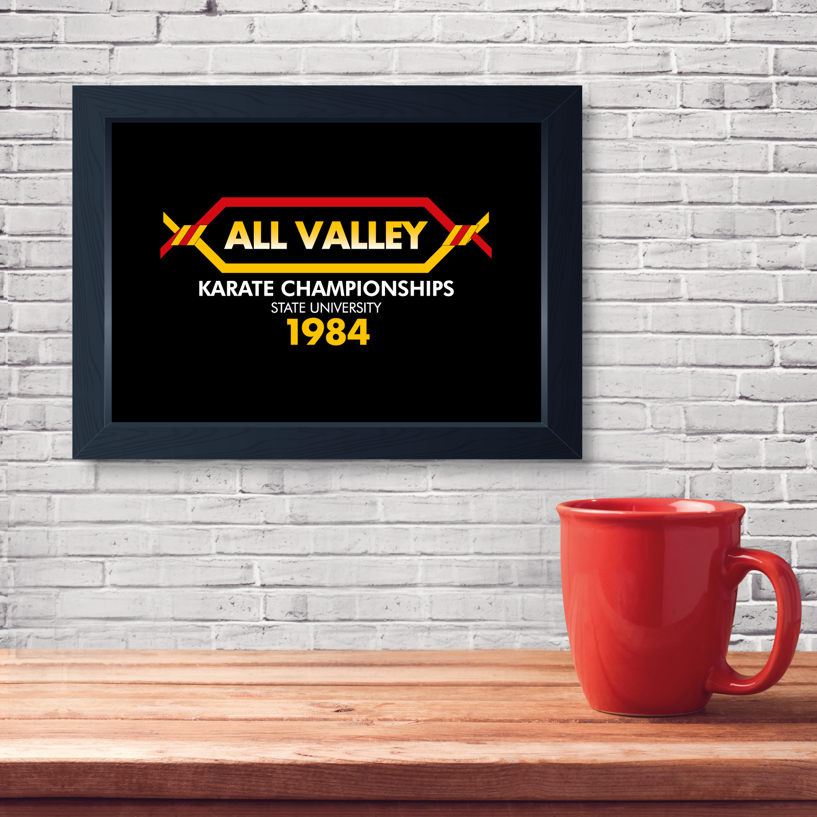 Tous les Valley Karaté Kid Film Inspiré chambre d/'enfant Encadré Imprimé Poster Wall Art