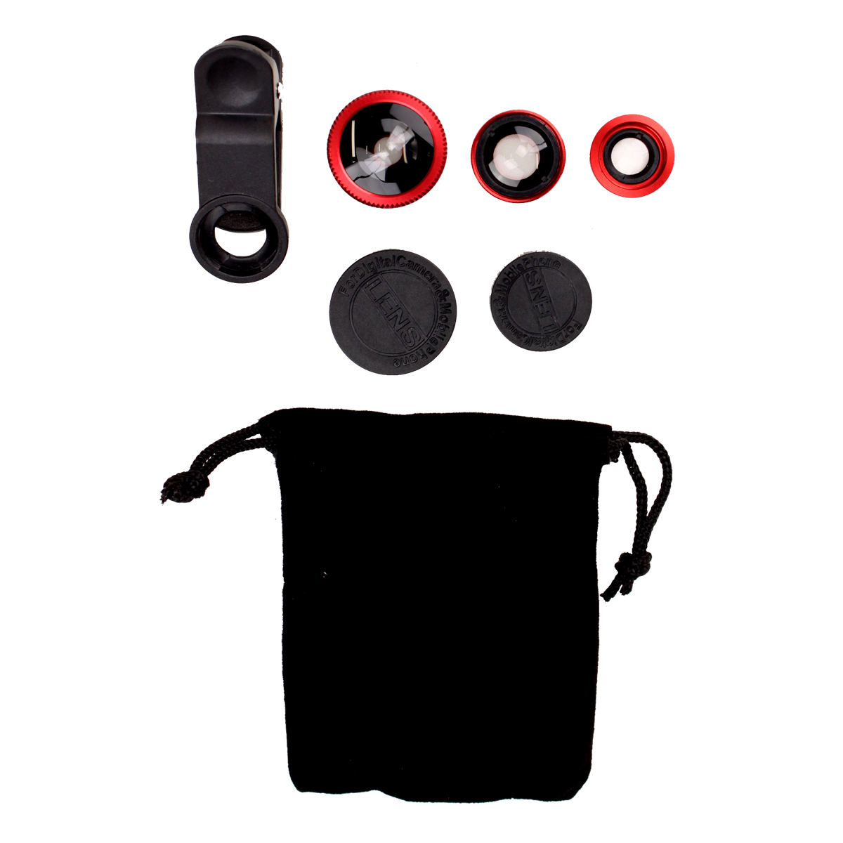 TecLine Universal 3-in-1 Cell Phone Camera Macro Fish Eye Wide Angle Lens Kit - Picture 18 of 26