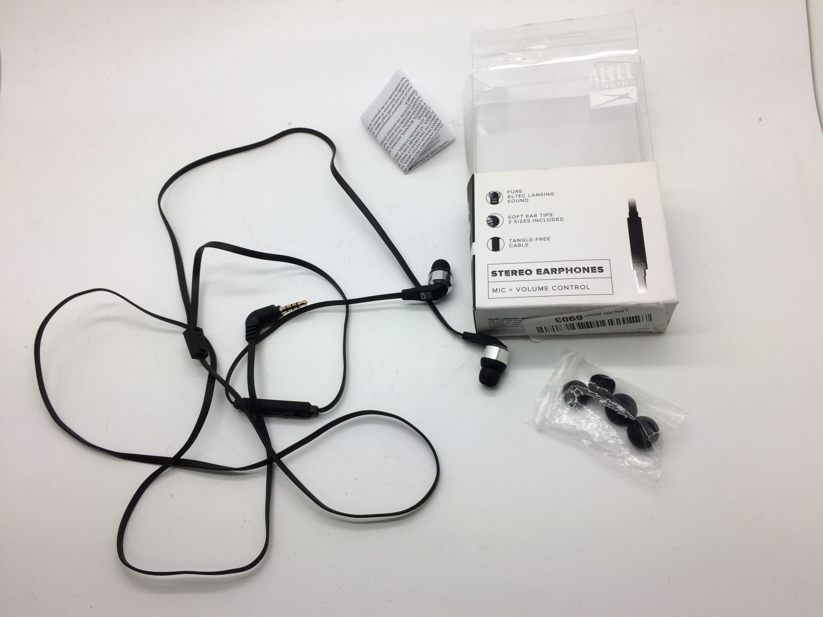 Altec Lansing MZX145 BLK OD In Ear X Stereo Earbuds Black Altec Lansing MZX145 BLK OD In Ear X Stereo Earbuds Black
