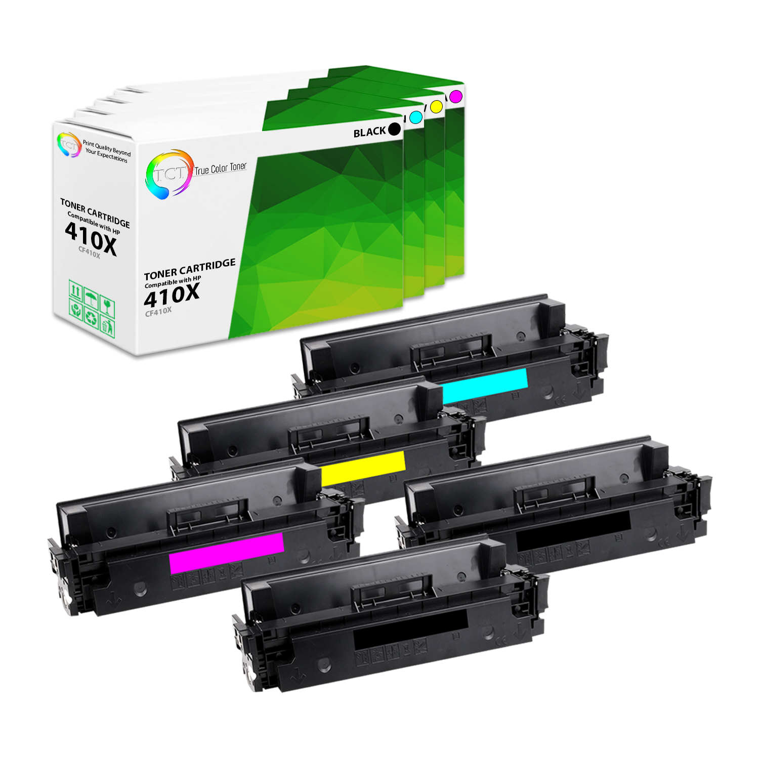 5 pk CF410X CF411X CF412X CF413X Color Set for HP M452dw MFP M477fnw Printer