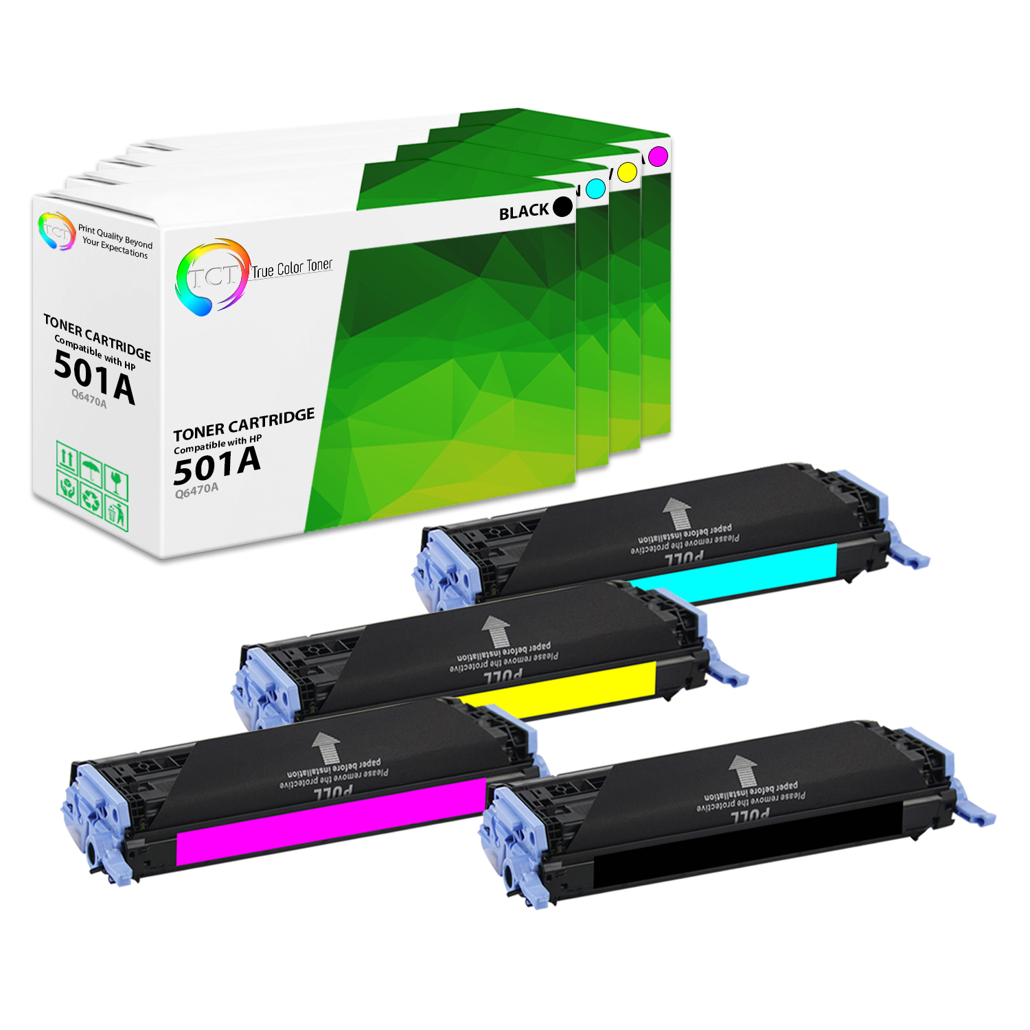 4 PK Q6470A Black Toner Cartridge For HP Color LaserJet 3600 3600DN 3800 CP3505
