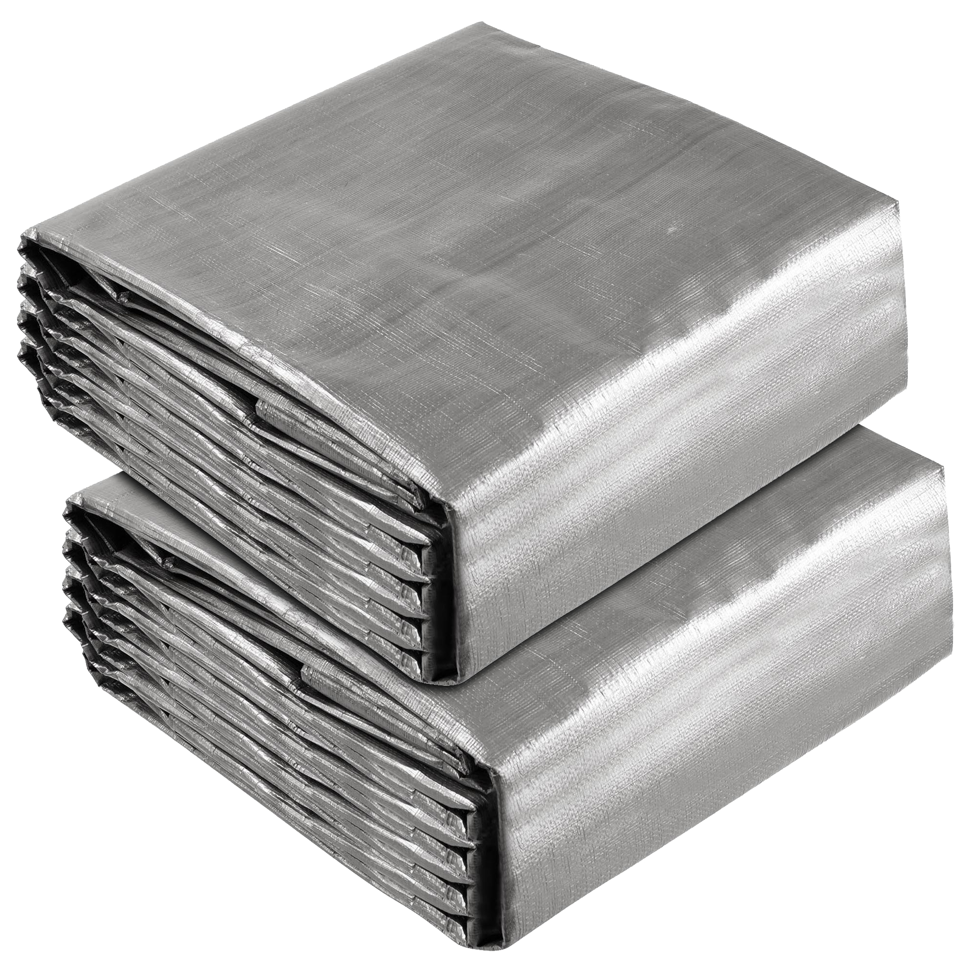 2 Pack 12x16 Ft Waterproof Poly Tarp Heavy Duty Protect Cover 10-mil Tarpaulin