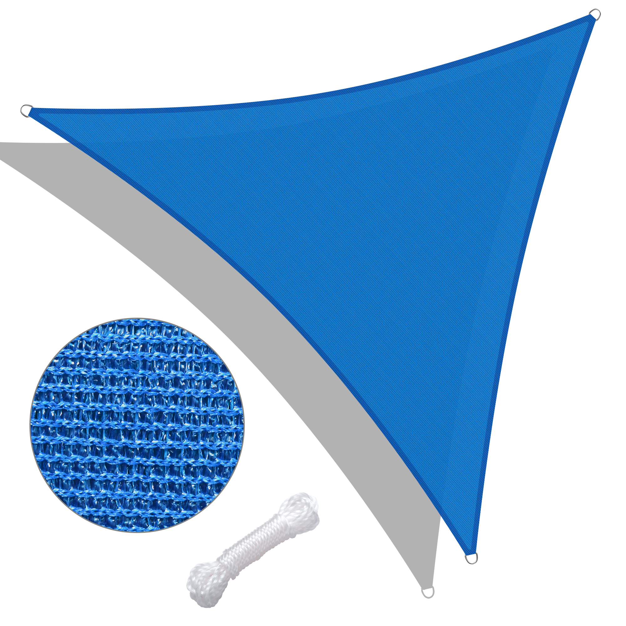 Yescom Sun Shade Sail Outdoor Top Canopy Patio 11' 16.5' Triangle 18' Square - Picture 96 of 165