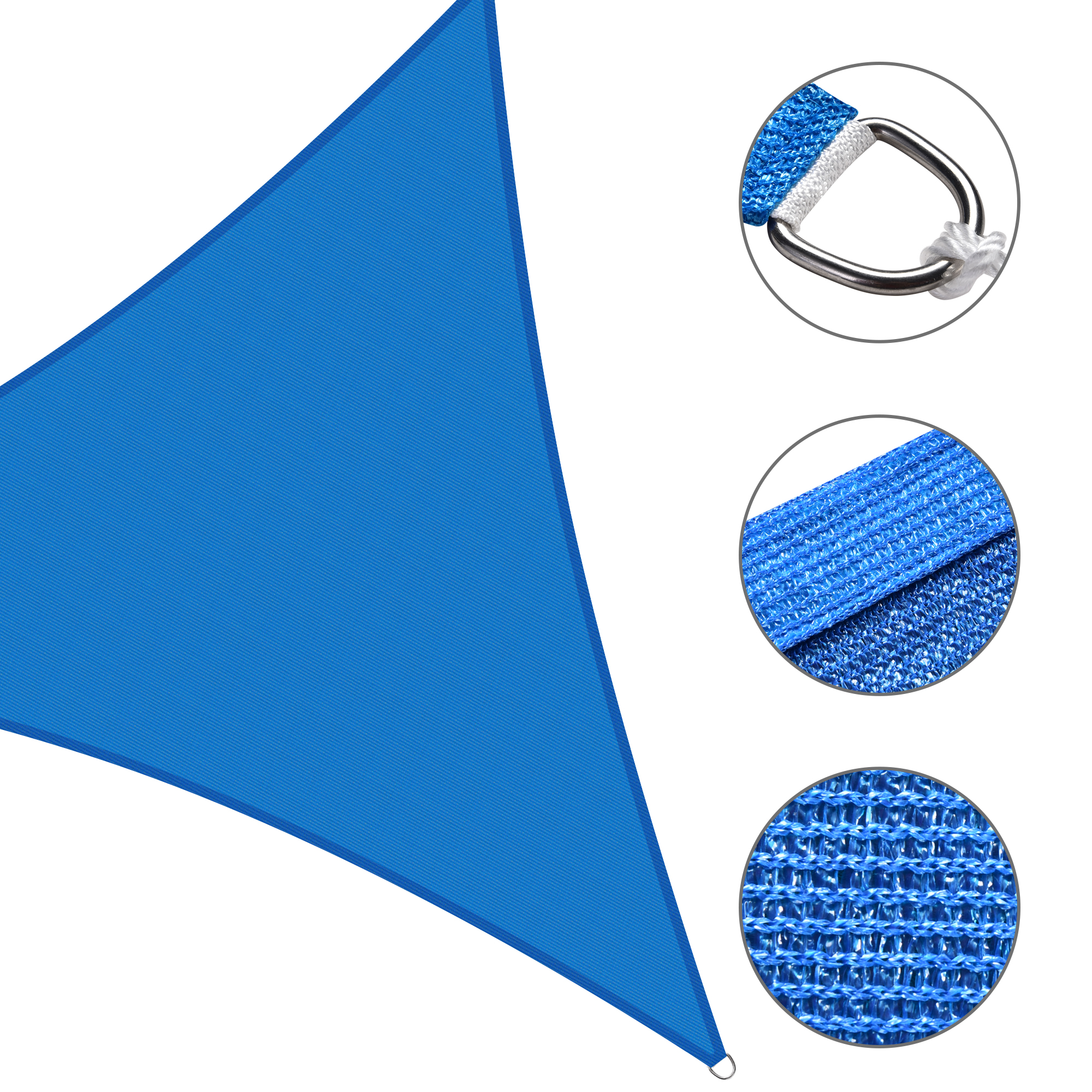 Yescom Sun Shade Sail Outdoor Top Canopy Patio 11' 16.5' Triangle 18' Square - Picture 100 of 165