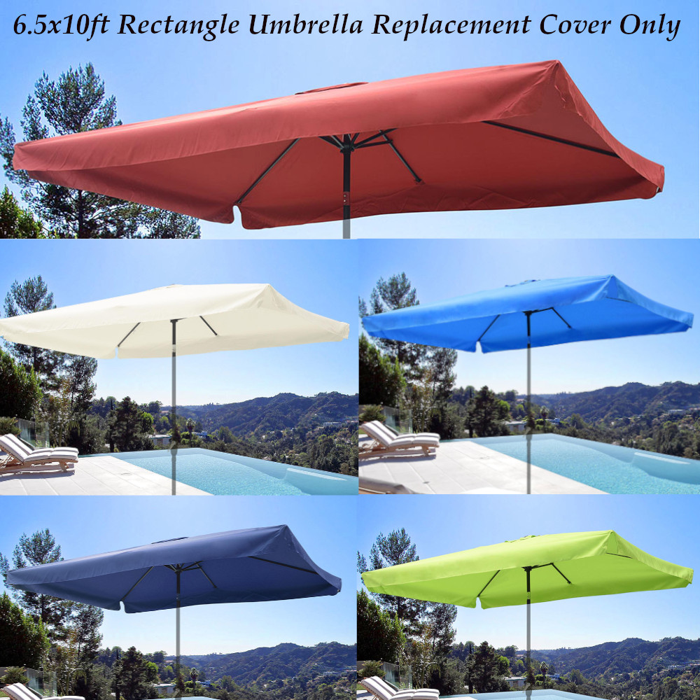 6 5x10ft Patio Outdoor Umbrella Canopy Top Replacement Cover With Valance Beach Ebay