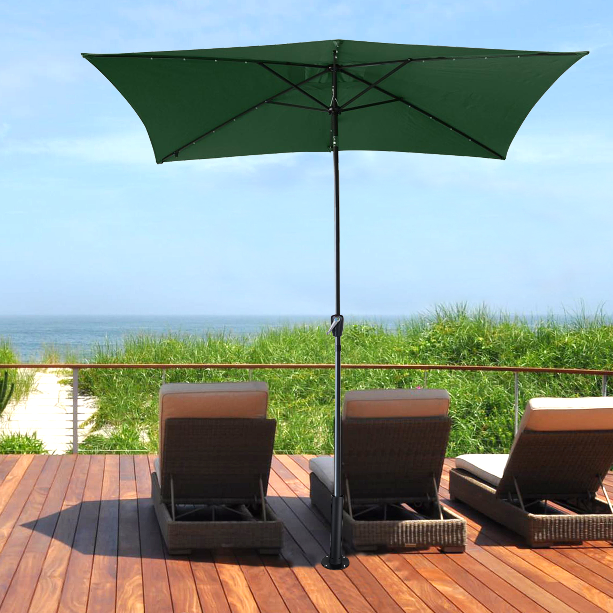 Flagpole Base Dock Deck Mount Windsock Base Umbrella Stand Outdoor