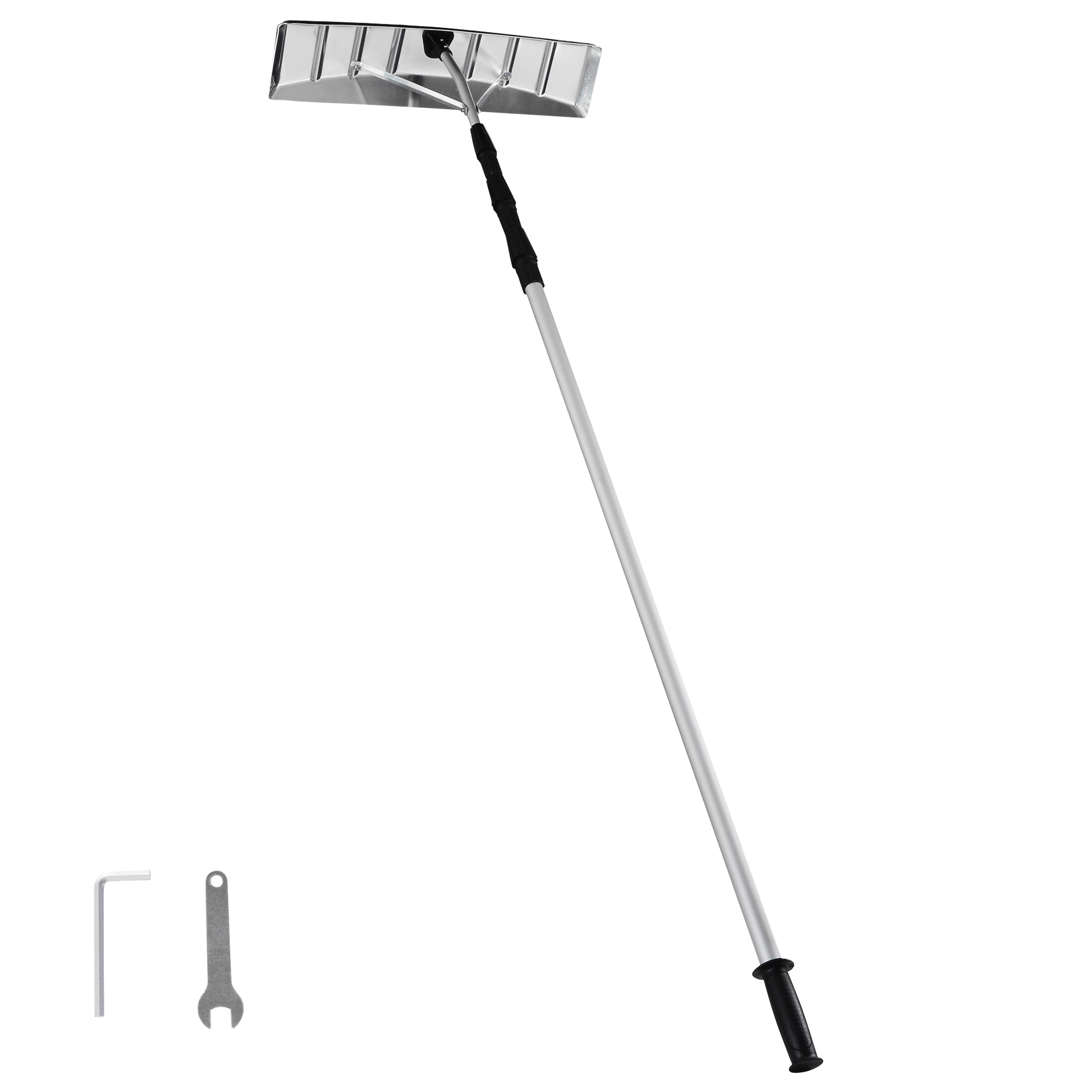 21ft Adjustable Telescoping Roof Snow Rake 25" Blade Aluminum Tube Snow