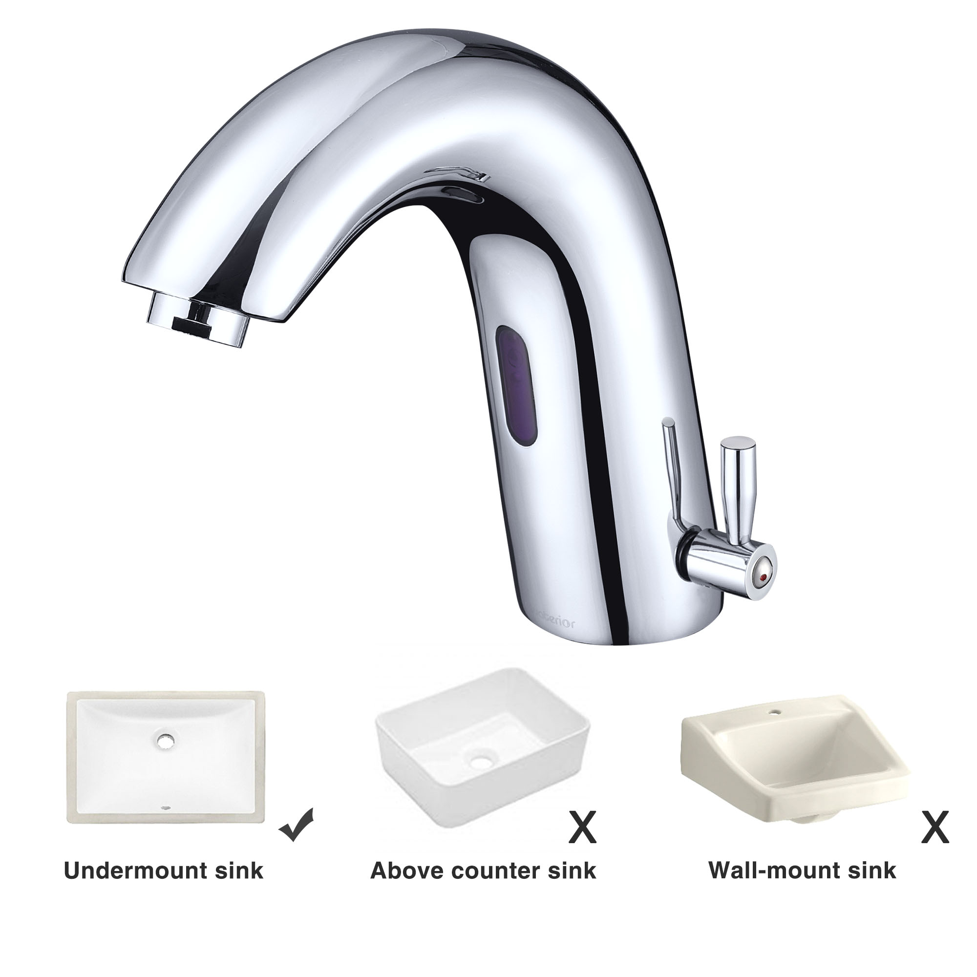 Bathroom Sensor Motion Faucet Touchless Faucet 1 Hole Vanity Vessel Sink Chrome eBay