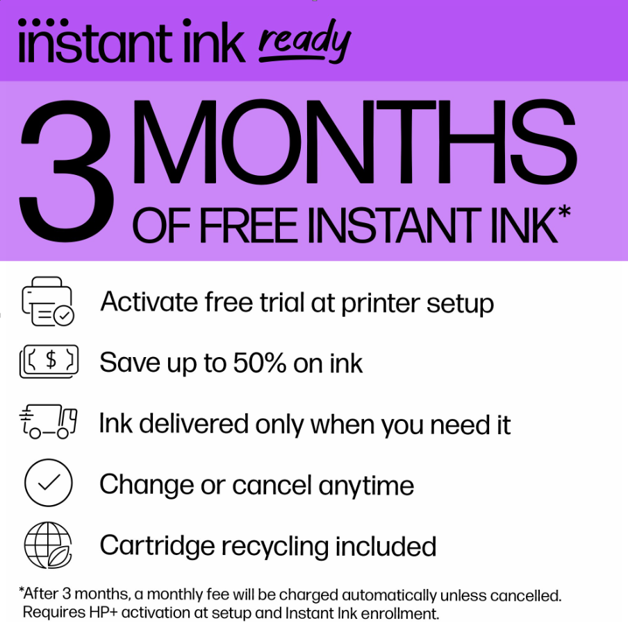 HP DeskJet 4255e All-in-One Inkjet Printer, Color Mobile Print, Copy, Scan Up to - Afbeelding 2 van 10