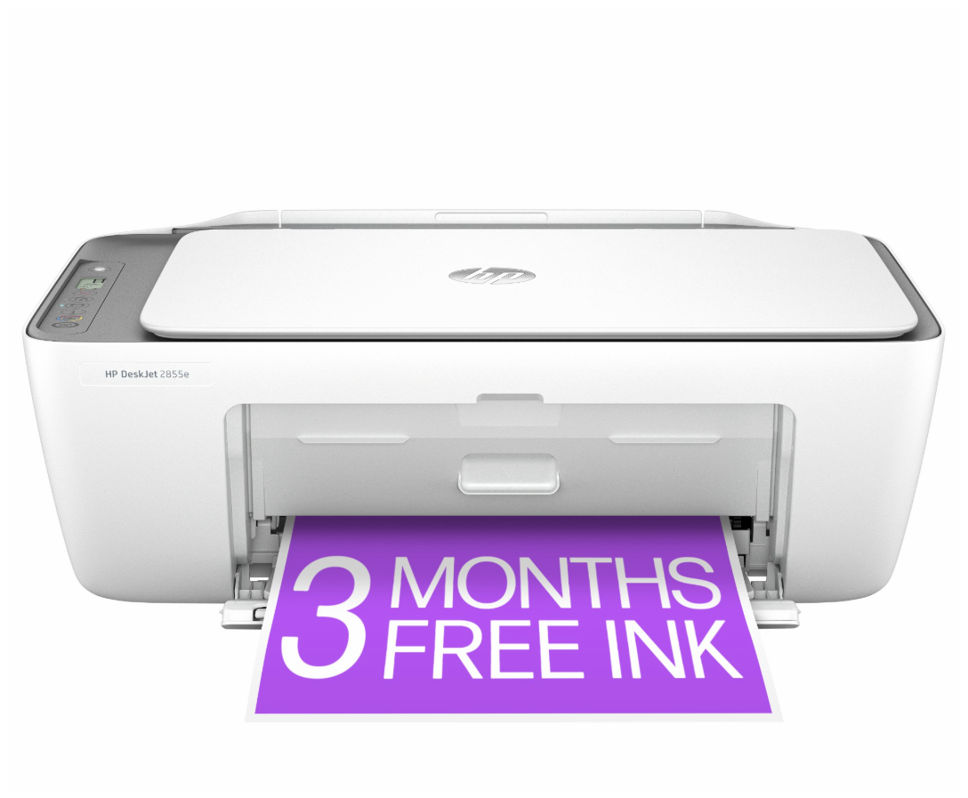 HP DeskJet 2855e All-in-One Printer w/ 3 Months Instant Ink for free w/ HP+ - Picture 1 of 7