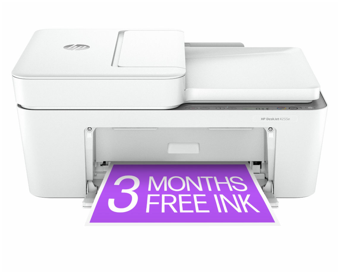 HP DeskJet 4255e All-in-One Inkjet Printer, Color Mobile Print, Copy, Scan Up to - Afbeelding 1 van 10