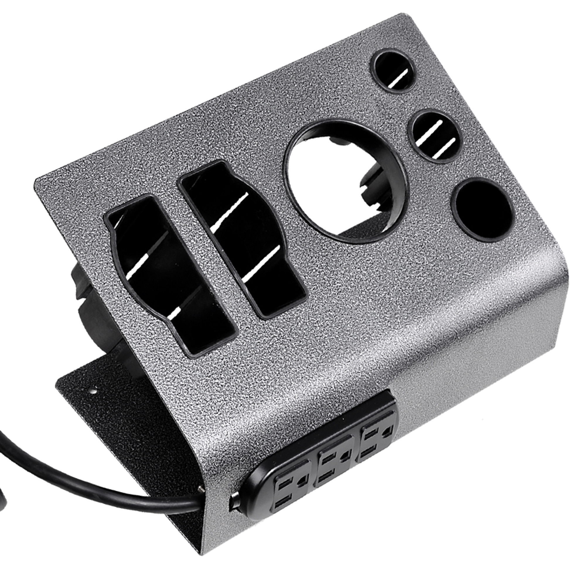 Soporte para electrodomésticos de hierro plano de escritorio Byootique soporte para secador de pelo de salón con 3 salidas - Imagen 6 de 8