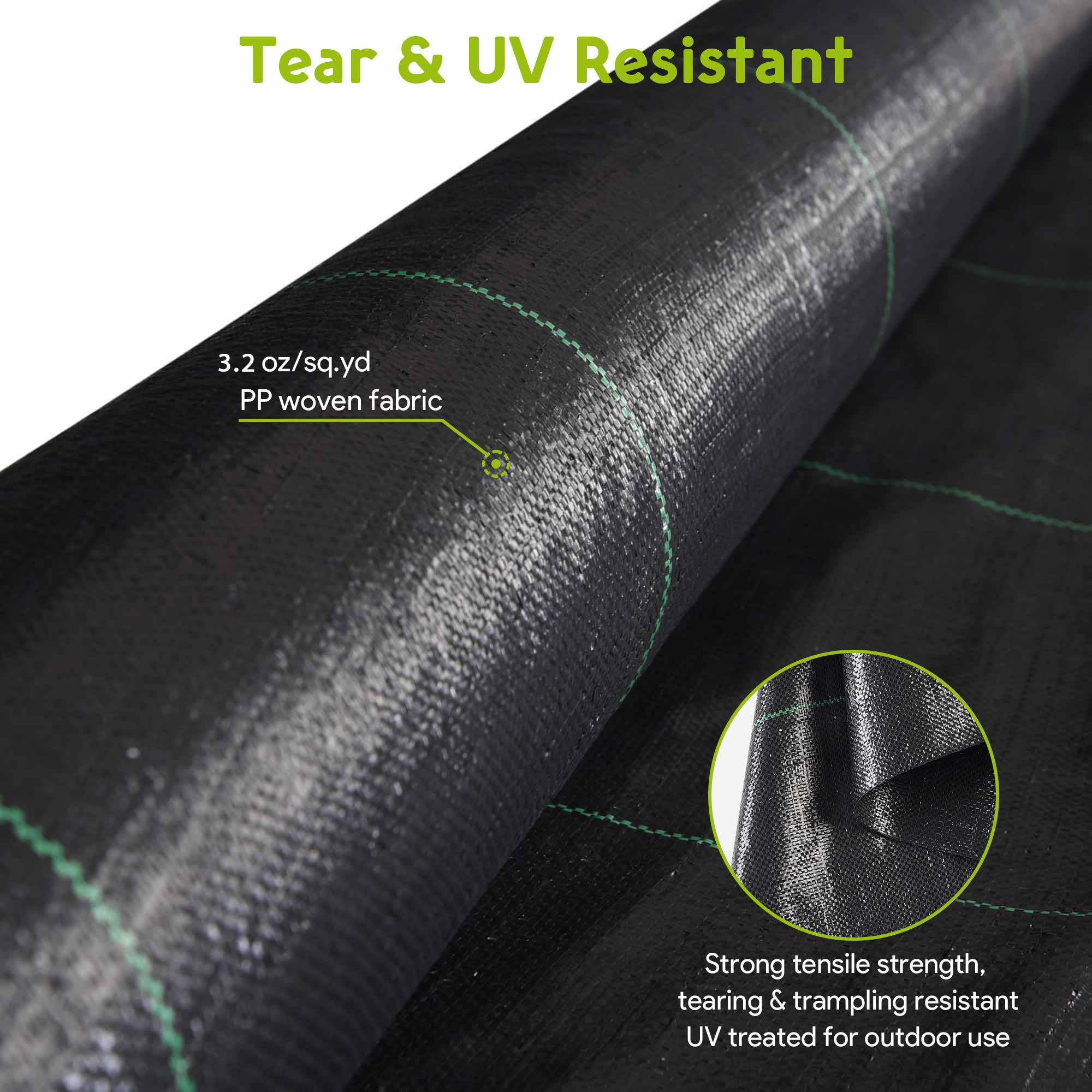 Yescom Weed Control Fabric Landscape Heavy Duty Woven Barrier Ground Cover - Picture 36 of 49