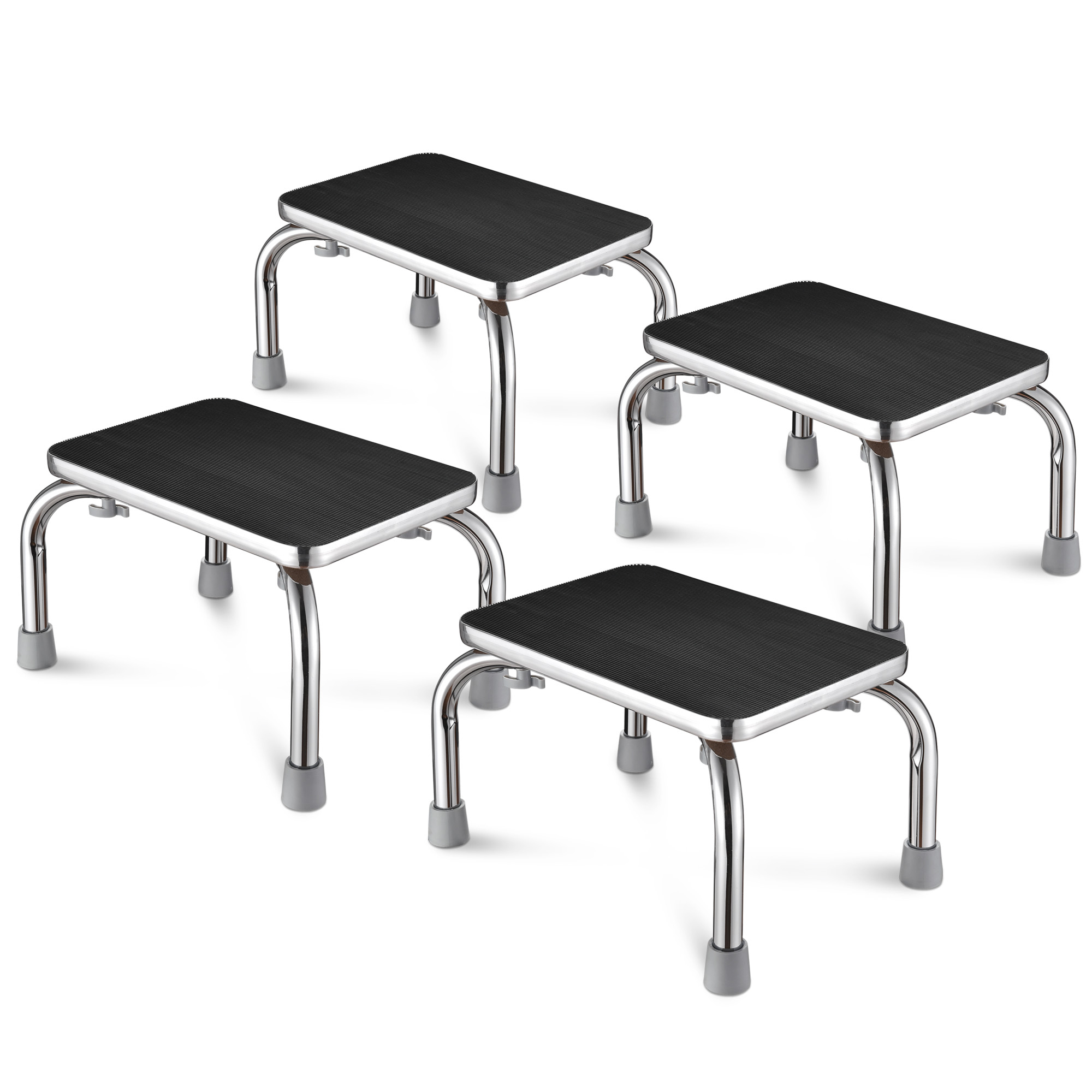 1/2/4 PCS Medical Steel Step Stool Anti-Slip Platform Footstool for Seniors Kids - Picture 10 of 13