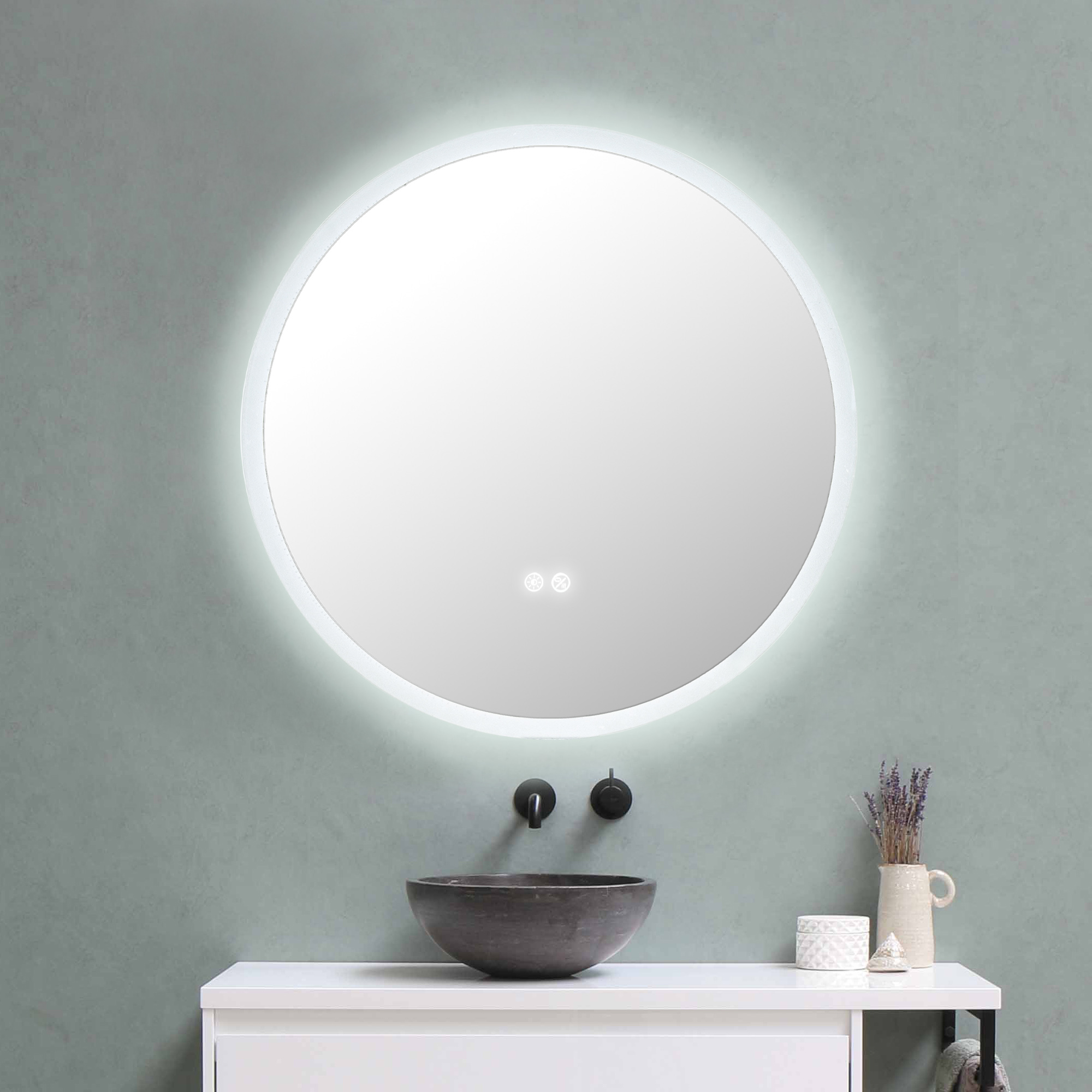 Aquaterior 22"/24"/32" Wall Mount Bathroom Mirror for Bedroom ...
