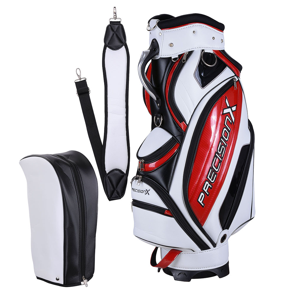 Deluxe PU Waterproof Cart Bag Trolley Carry 5 Way Divider 13 Golf Clubs INCD VAT - Picture 22 of 30