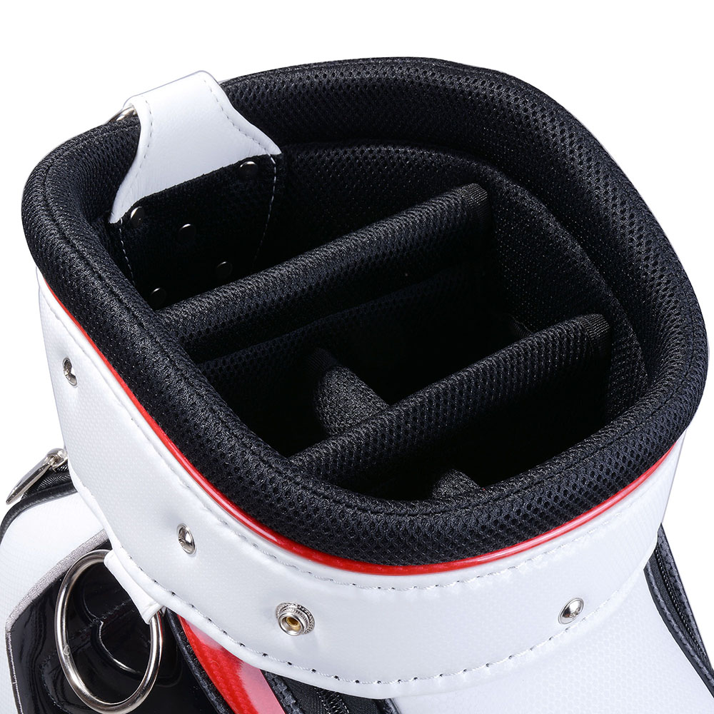 Deluxe PU Waterproof Cart Bag Trolley Carry 5 Way Divider 13 Golf Clubs INCD VAT - Picture 25 of 30