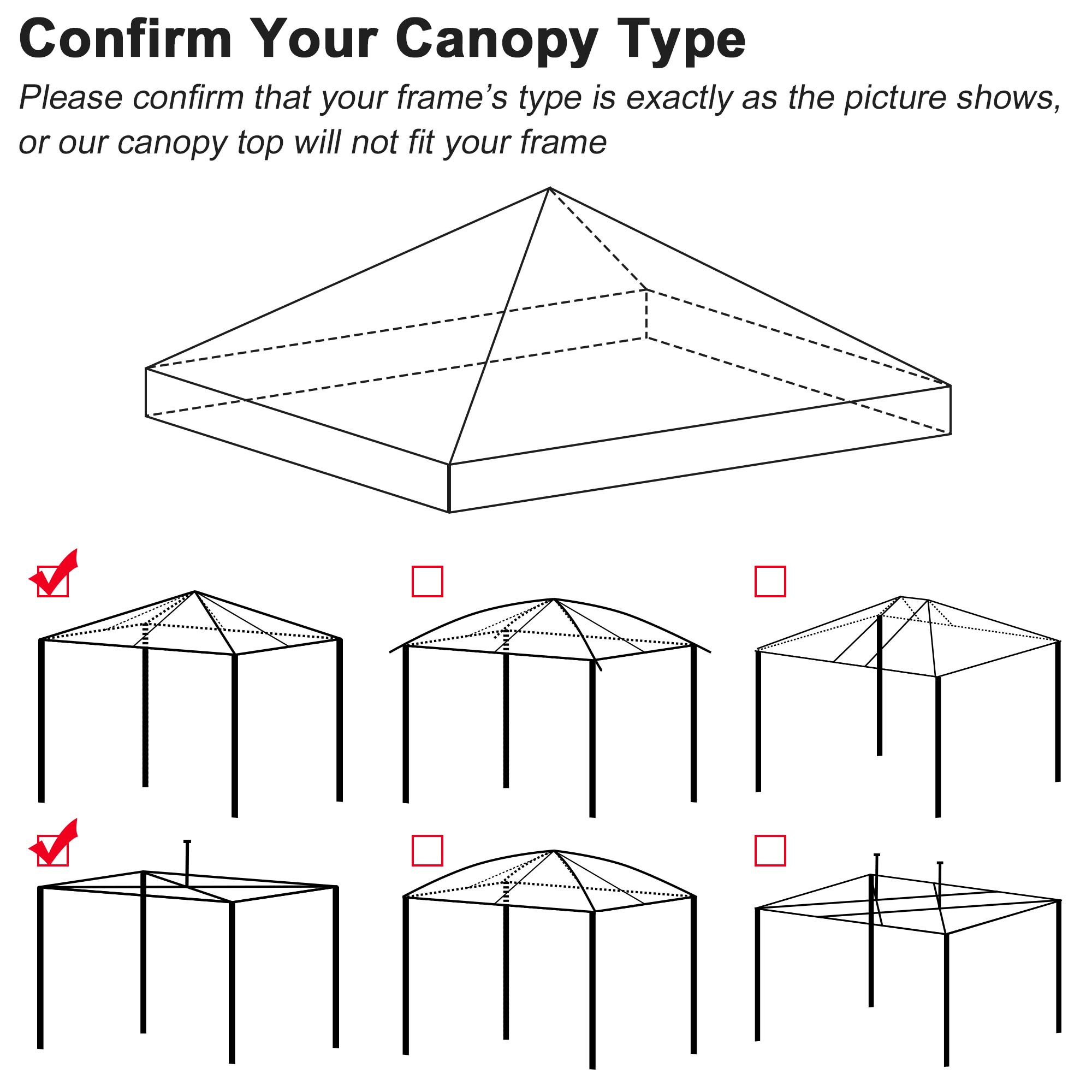 9.6x9.6ft Pop Up Canopy Top Replacement Patio Outdoor Sunshade Tent