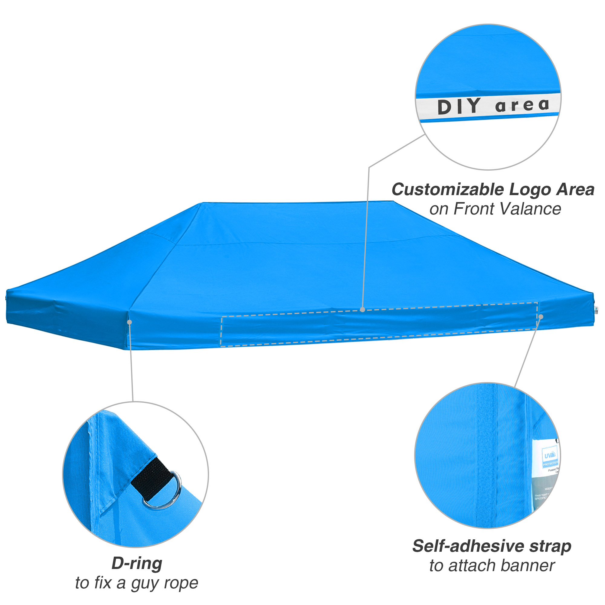 InstaHibit Pop up Canopy Replacement ONLY Outdoor Tent Top Cover Patio Camping - Picture 44 of 100