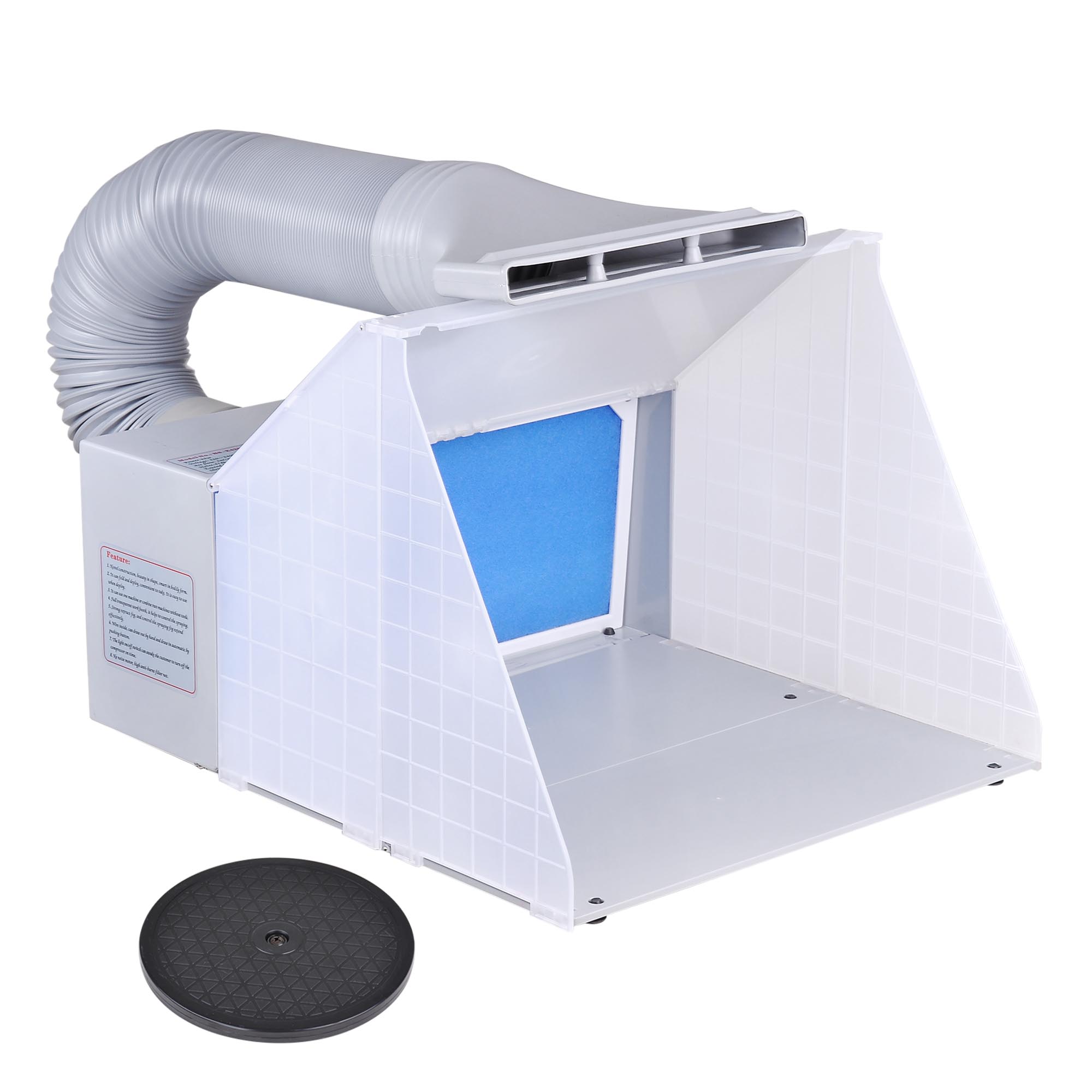 25W Portable Airbrush Spray Paint Booth Filter Extractor Kit Air Brush