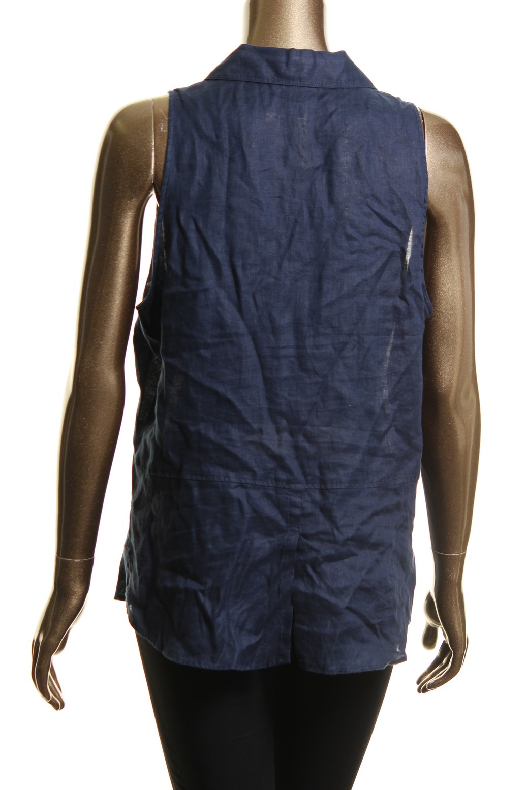 inc new navy blue womens blouse shirt top 14 tedo