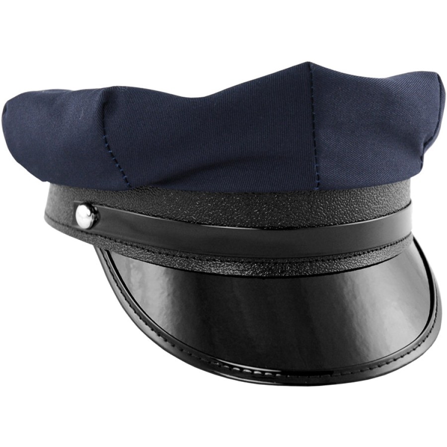 Blue Navy Cotton Chauffeur Chauffer Police Hat Cap Costume Accessory eBay