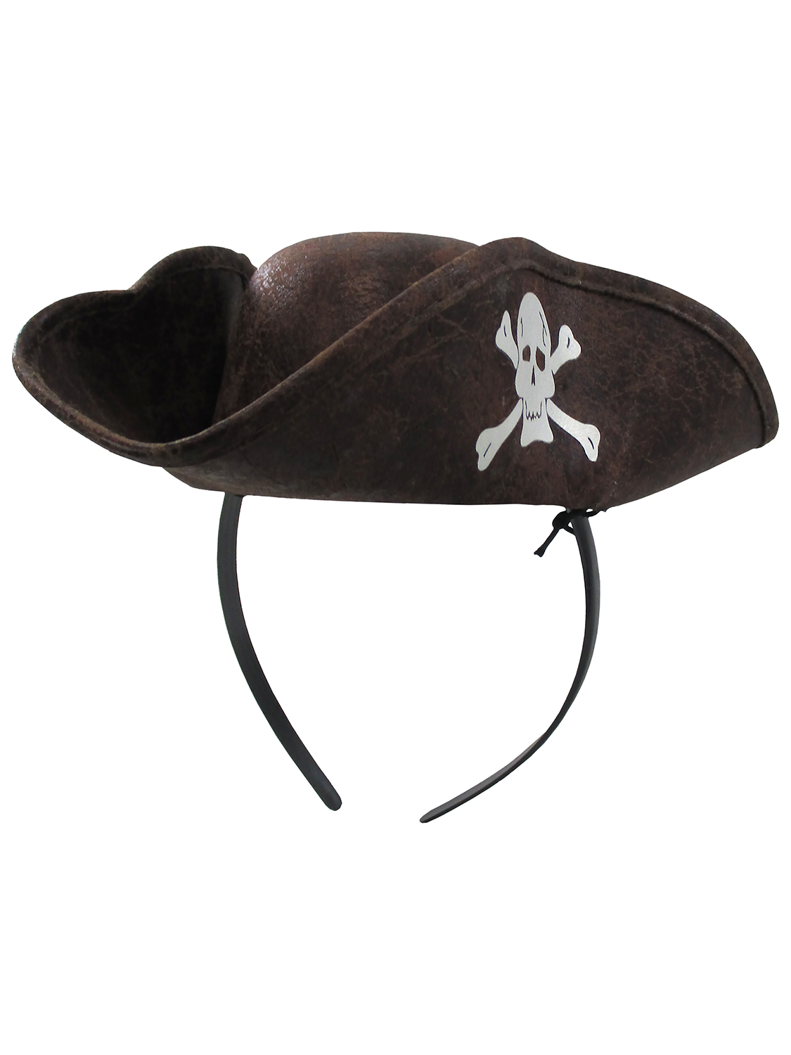Distressed Brown Tricorn Pirate Hat