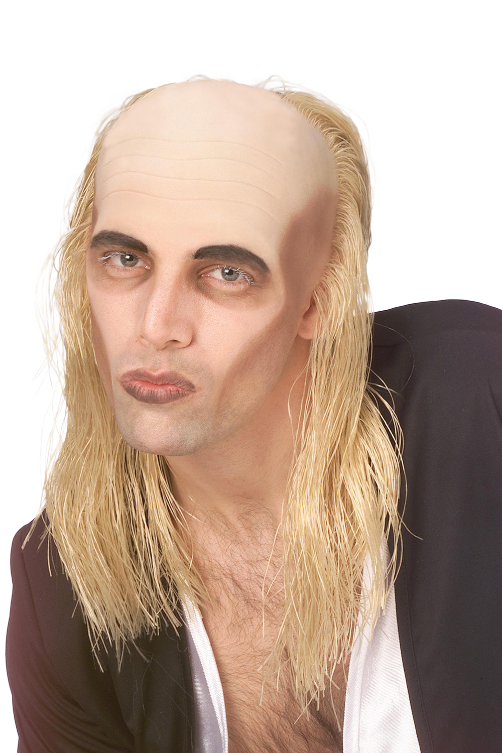 Rocky Horror Picture Show Riff Raff Wig Hair Bald Cap Adult