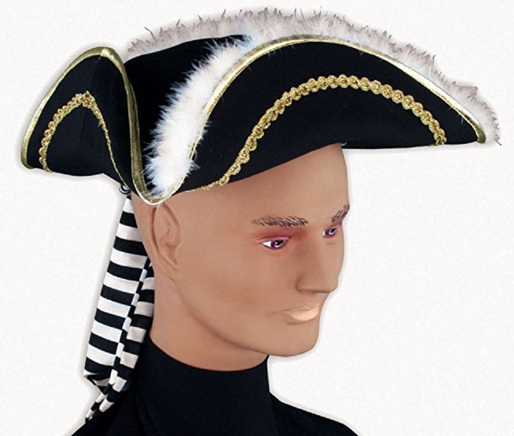 Cavalier Tricorn Hat Pirate Colonial Halloween Adult Costume Accessory 2 COLORS